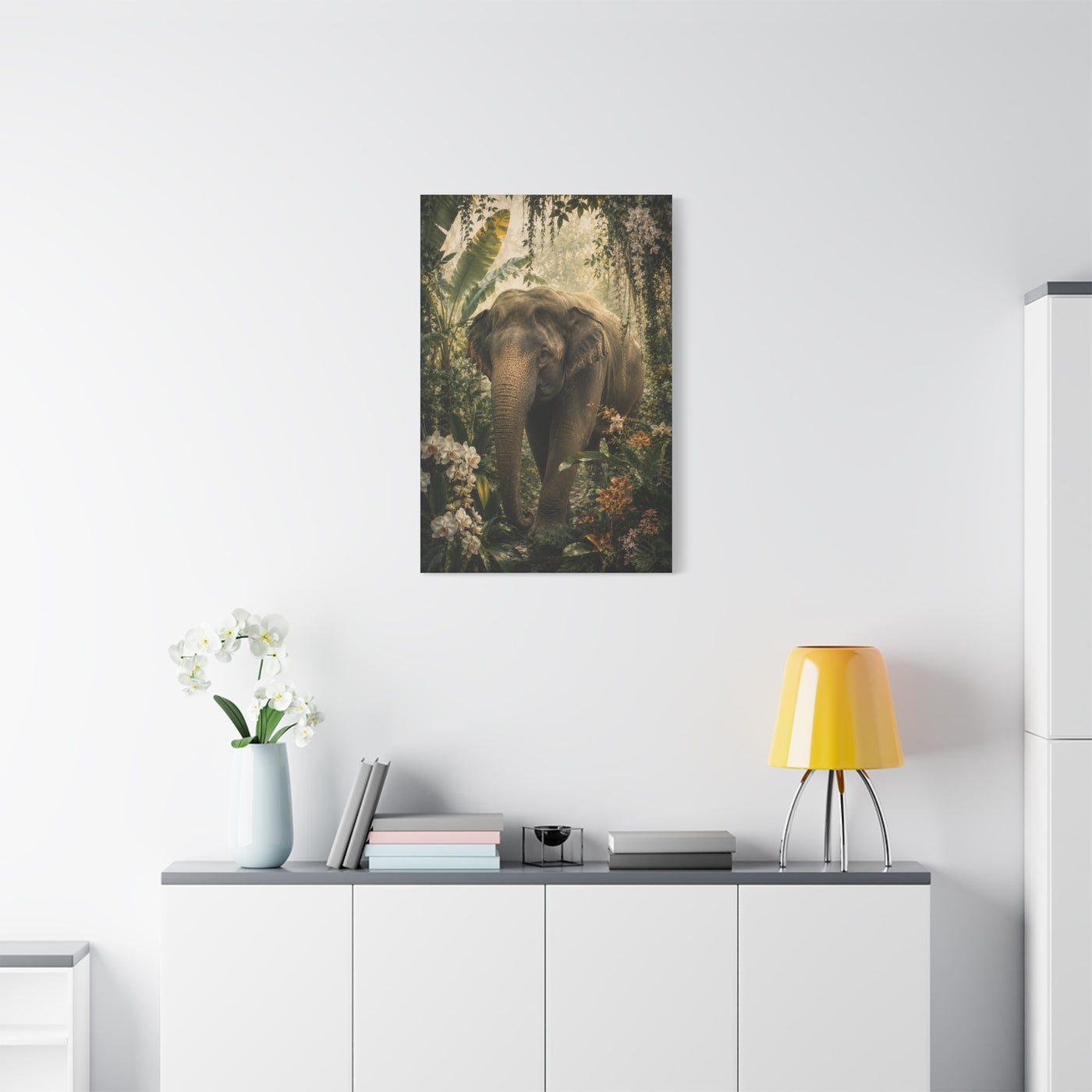Majestic Elephant Jungle Portrait Tropical Wall Art & Canvas Print