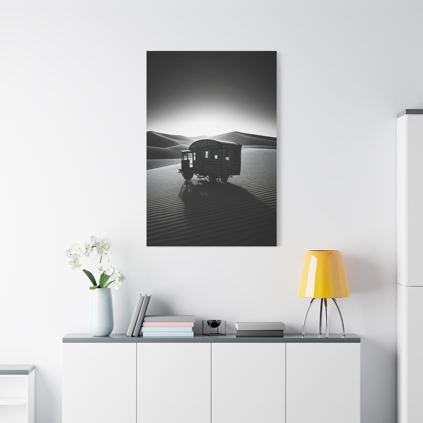 Desert Caravan in Moonlight Wall Art & Canvas Prints