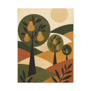 Stylized Orchard Landscape Wall Art & Canvas Print