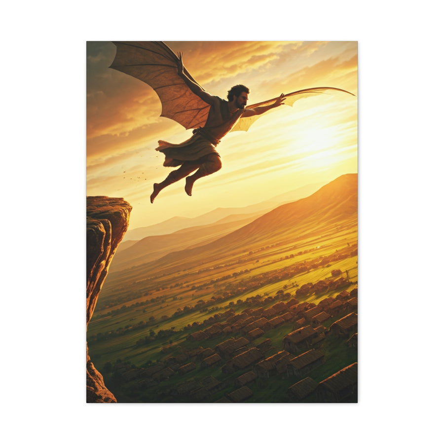 Skybound Winged Leap Wall Art & Canvas Prints