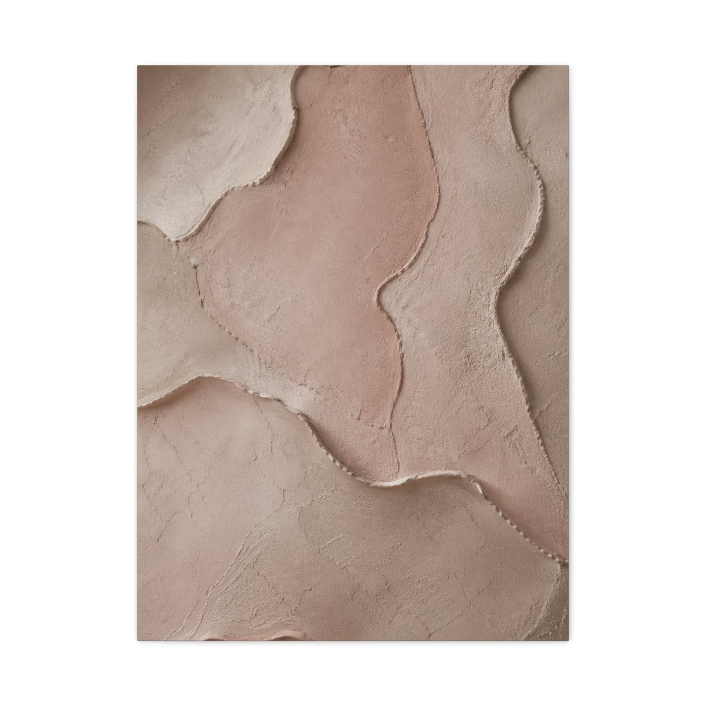 Wabi-Sabi Pink Blush Plaster Texture Wall Art & Canvas Print