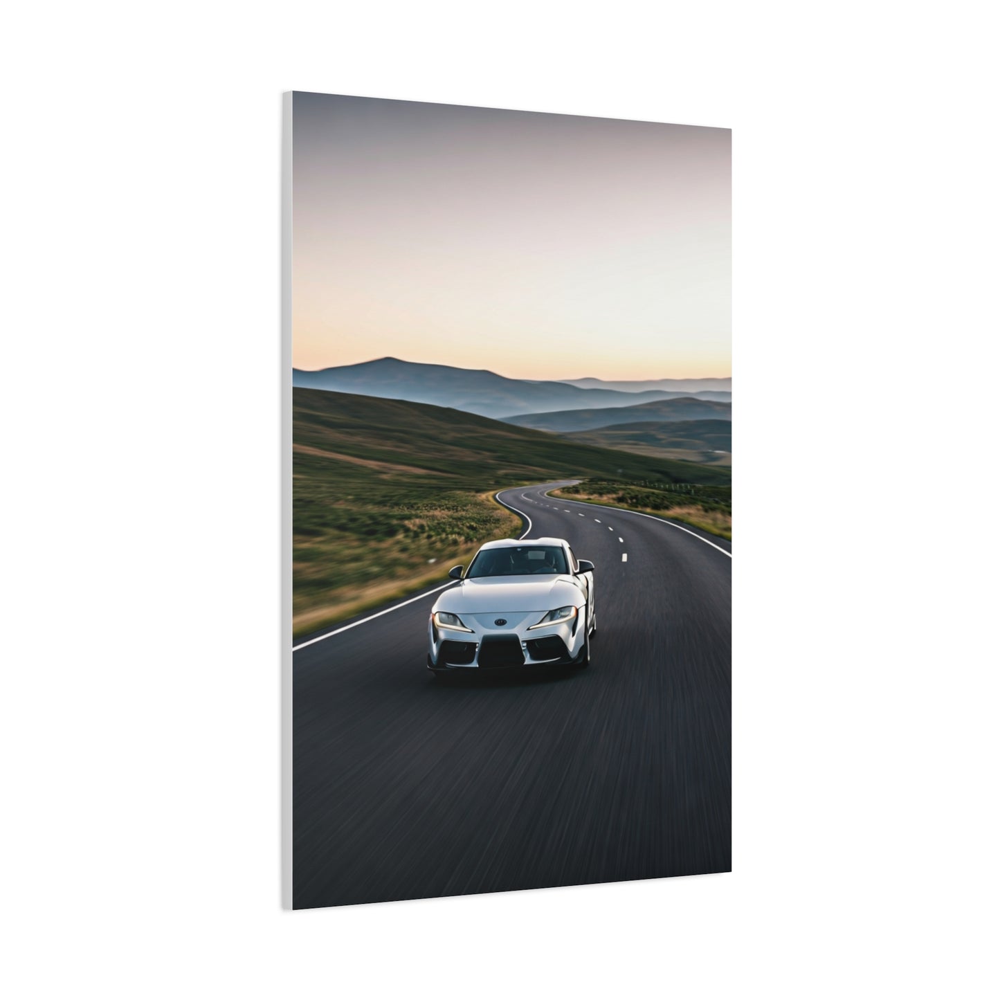 Toyota GR Supra Sunrise Scenic Road Wall Art & Canvas Prints
