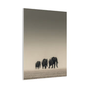 Minimal Elephant Family Dune Crossing Wall Art & Canvas Print