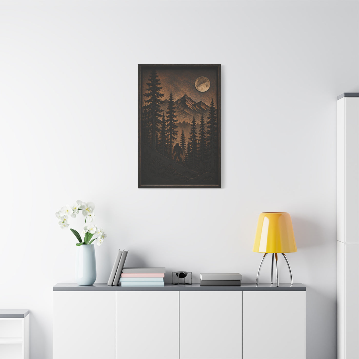 Pacific Northwest Bigfoot Forest Wall Art & Canvas Print