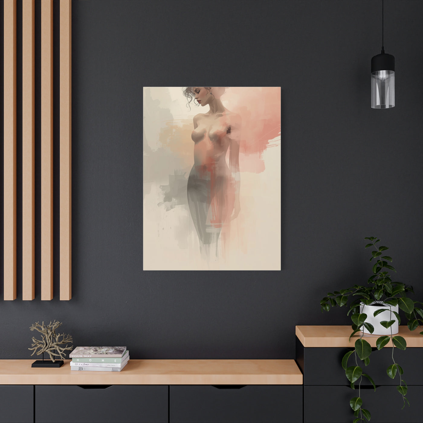 Soft Abstract Nude Silhouette Wall Art & Canvas Print