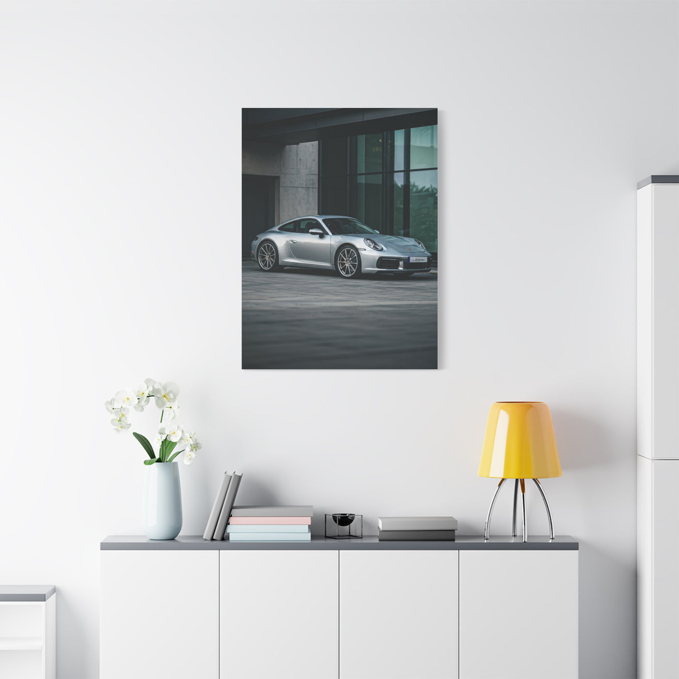 Porsche 911 Modern Courtyard Elegance Wall Art & Canvas Prints