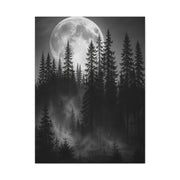 Moonlit Pine Forest Mystical Night Trees Wall Art & Canvas Print