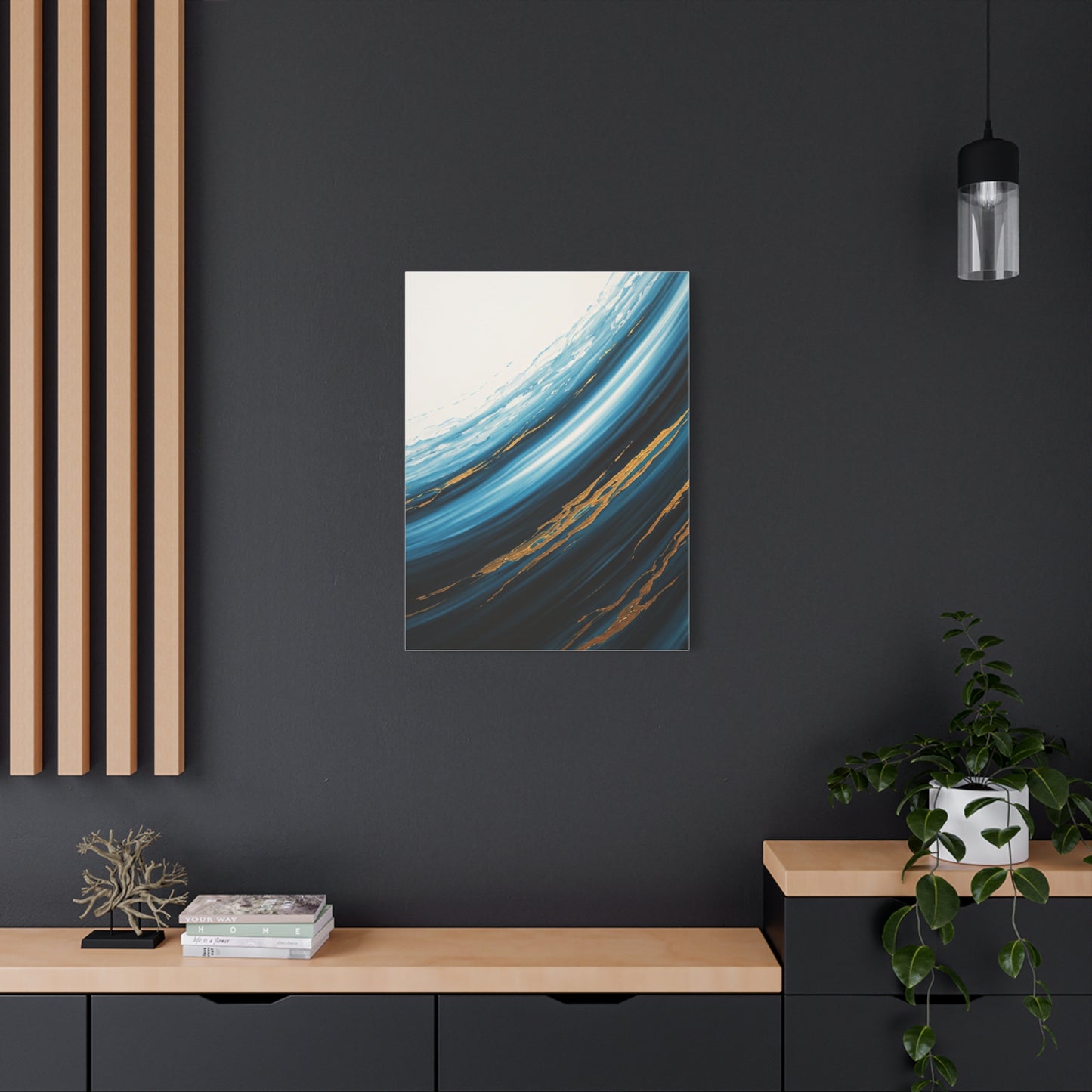 Azure Current Gold Accent Wall Art & Canvas Prints