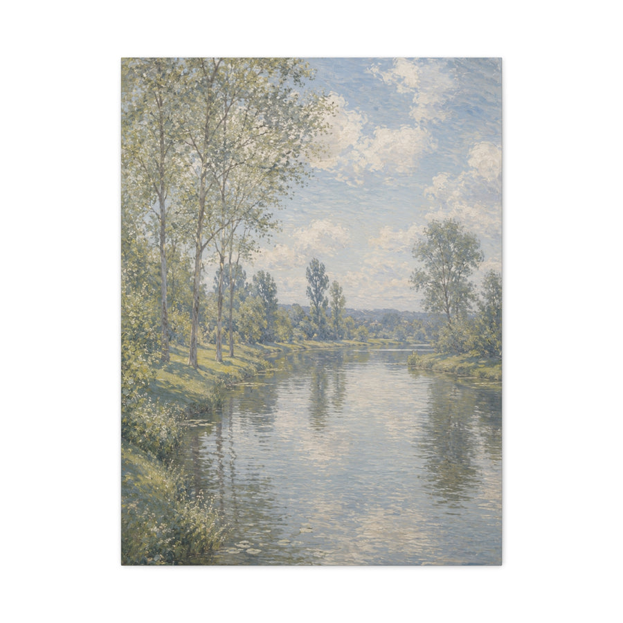 Beside Still Waters Impressionist Scripture Wall Art & Canvas Print