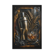 Industrial Cocktail Metal Relief Wall Art & Canvas Print