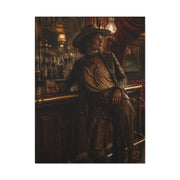 Saloon Cowgirl Cinematic Bar Scene Wall Art & Canvas Print