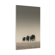 Minimal Elephant Family Dune Crossing Wall Art & Canvas Print