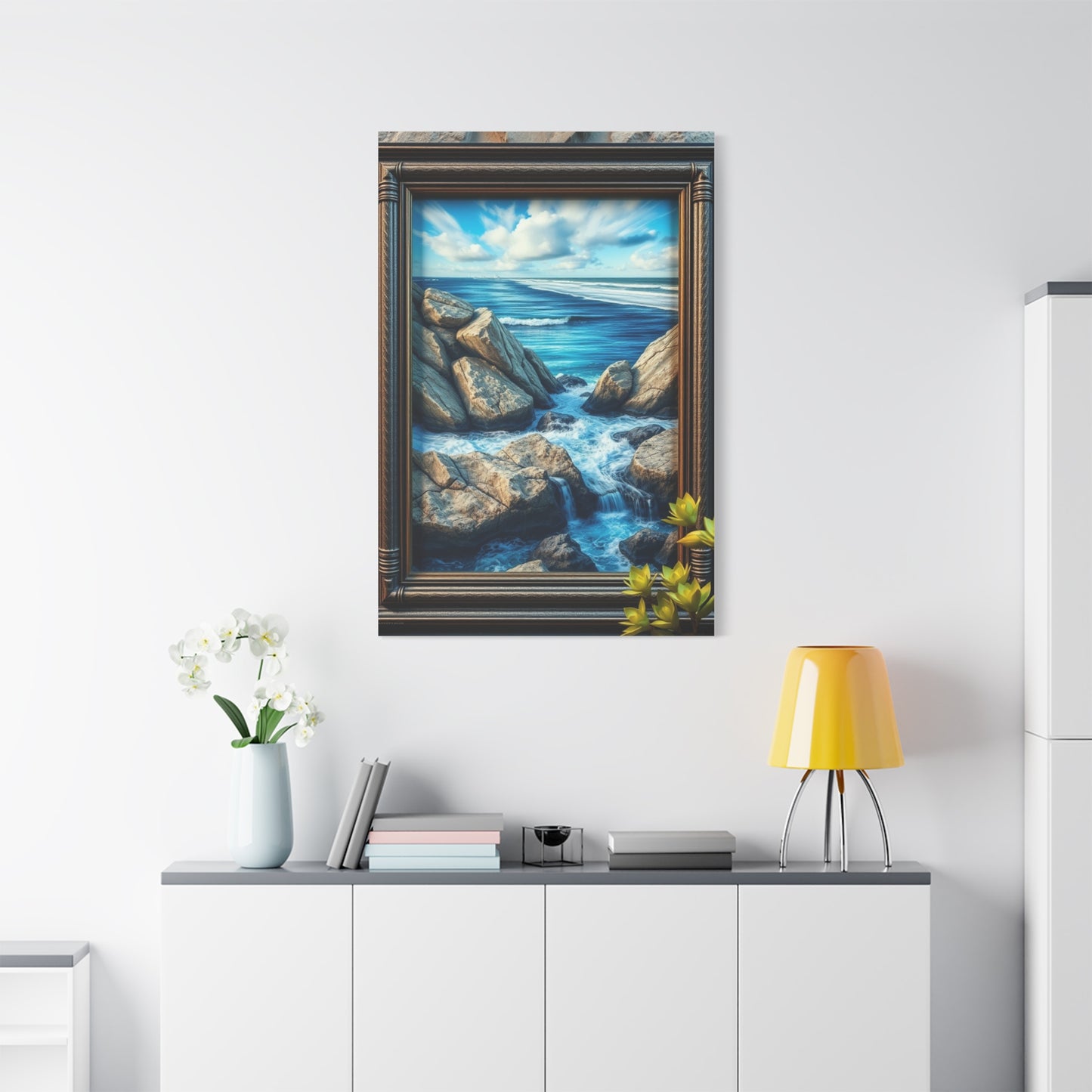 Serene Shoreline Elegance Wall Art & Canvas Print
