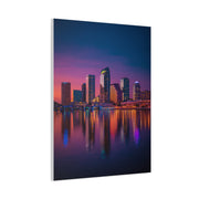 Modern City Skyline at Dusk Wall Art & Canvas Print