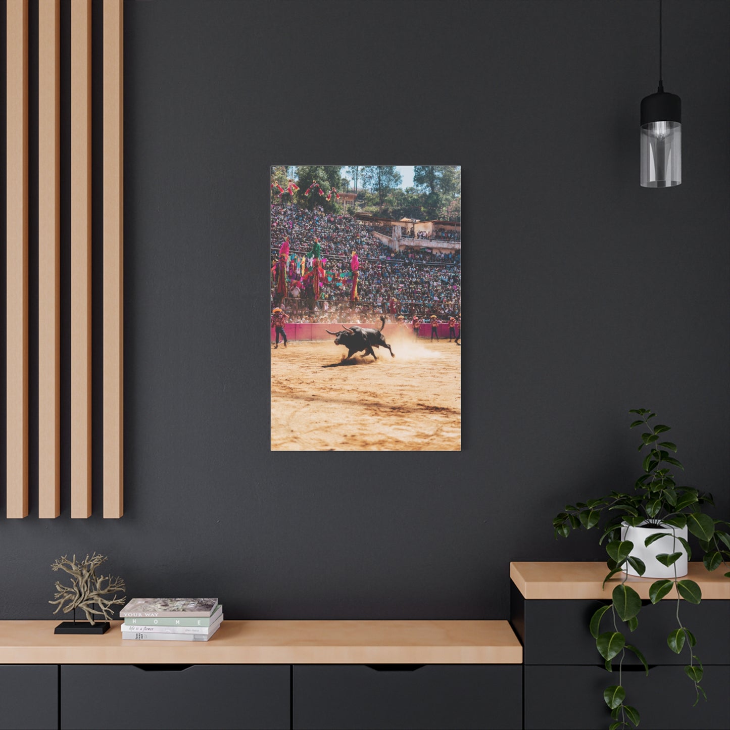 Latin American Bull Festival Arena Wall Art & Canvas Print