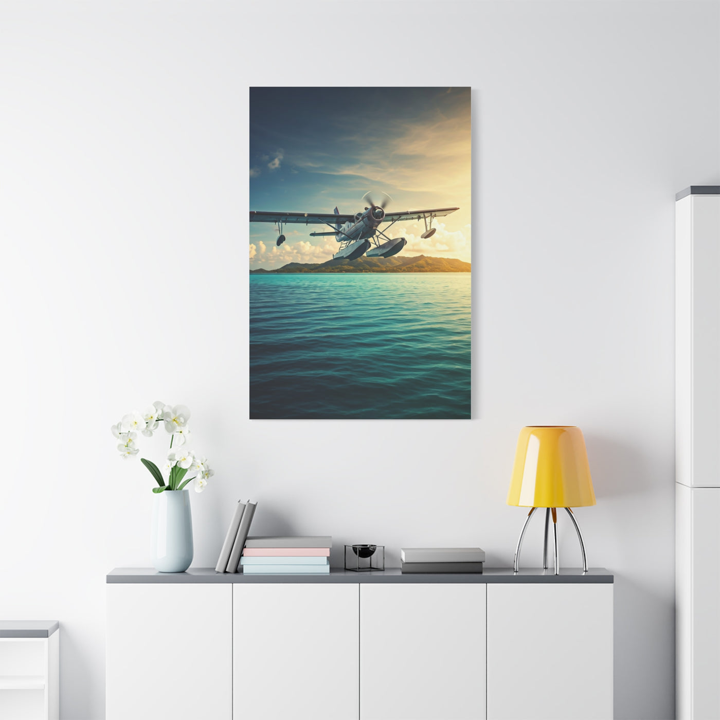 Seaplane Over Tropical Waters Wall Art & Canvas Prints
