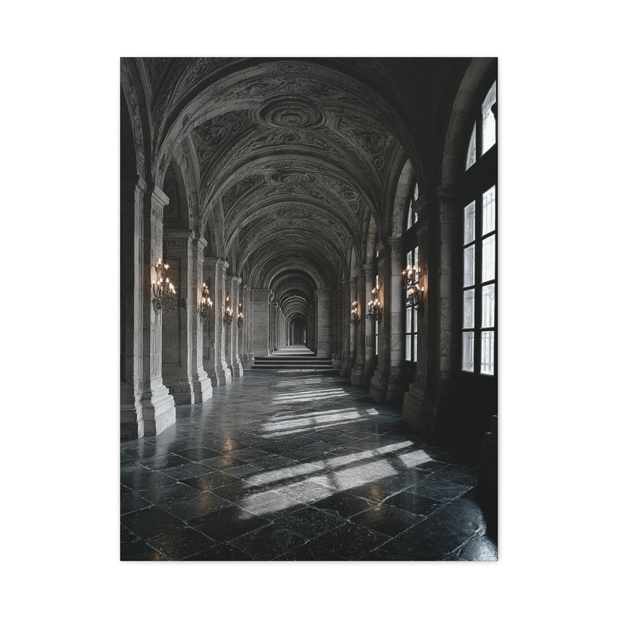 Grand Architectural Corridor Wall Art & Canvas Print