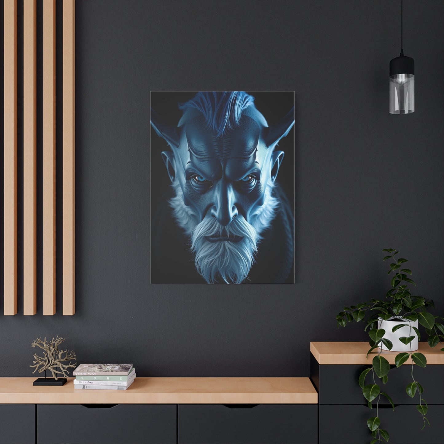 Vision Navy Blue Art Art Wall Art & Canvas Print