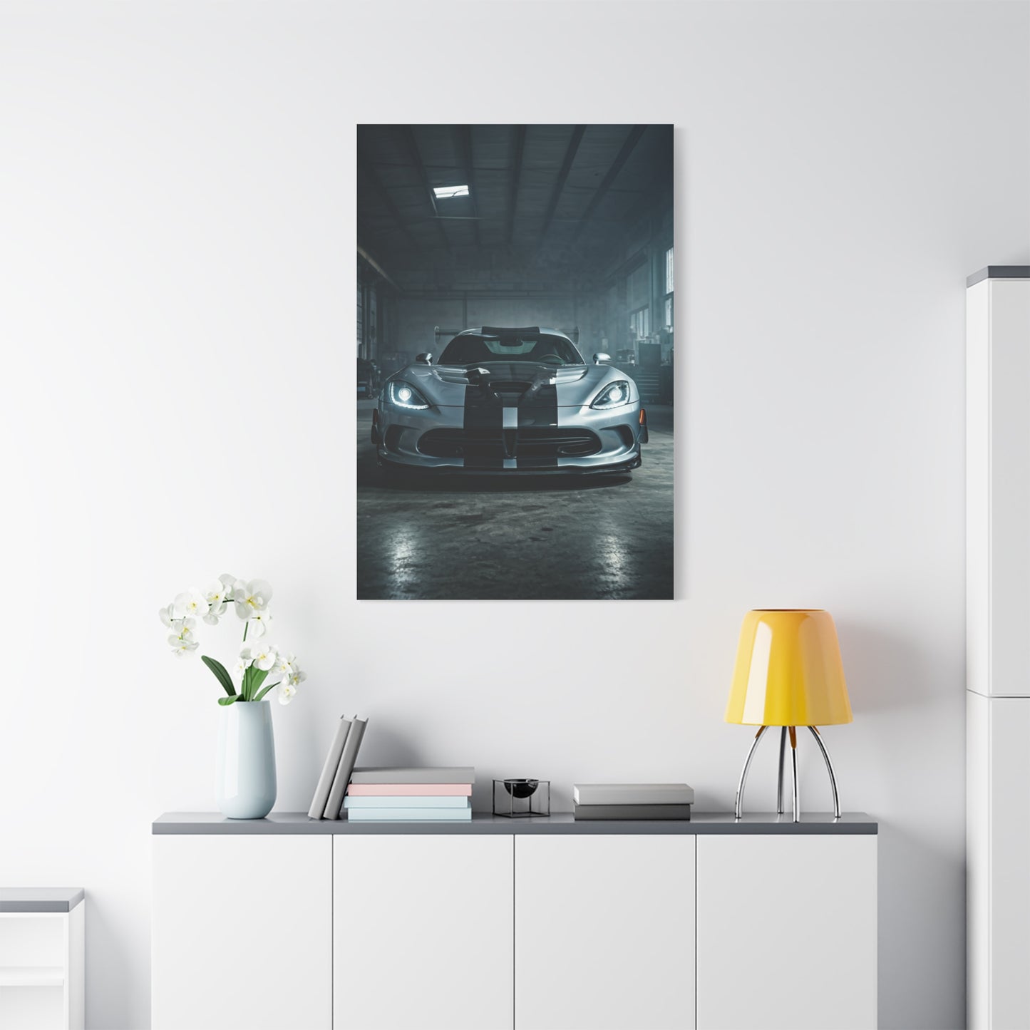 Dodge Viper Performance Build Garage Scene Wall Art & Canvas Prints