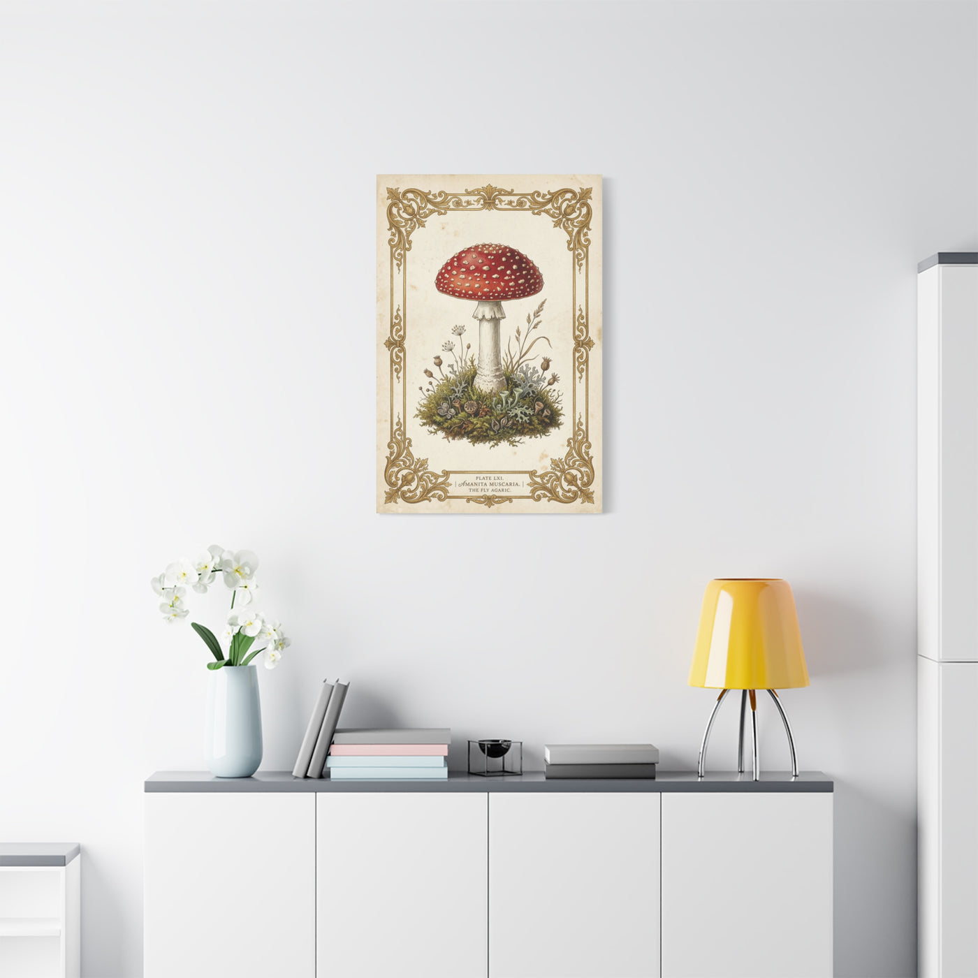 Victorian Botanical Mycology Plate Wall Art & Canvas Print