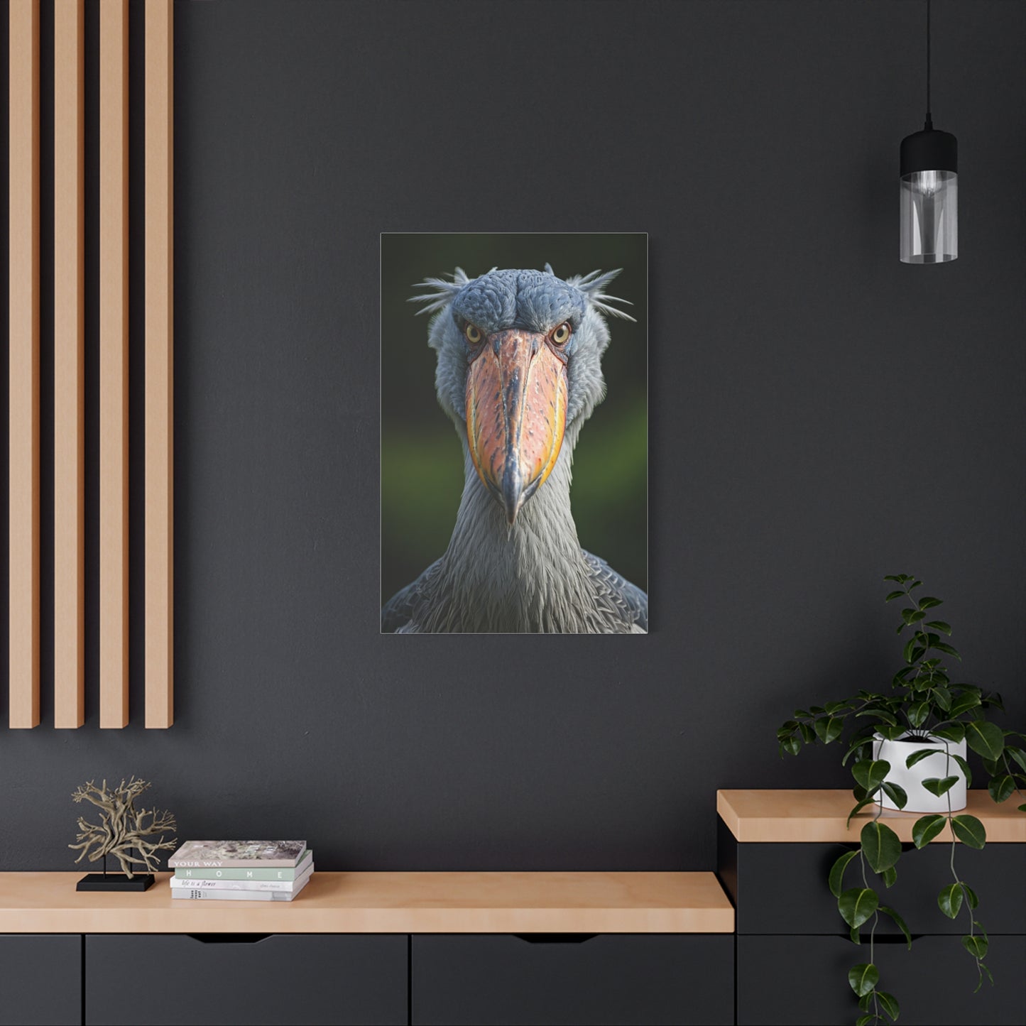 Majestic Shoebill Stork Close-Up Wall Art & Canvas Prints