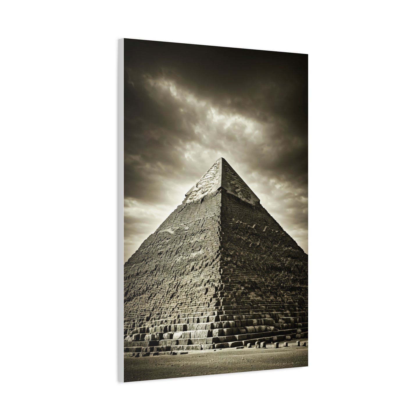 Great Pyramid in Dramatic Monochrome Wall Art & Canvas Print