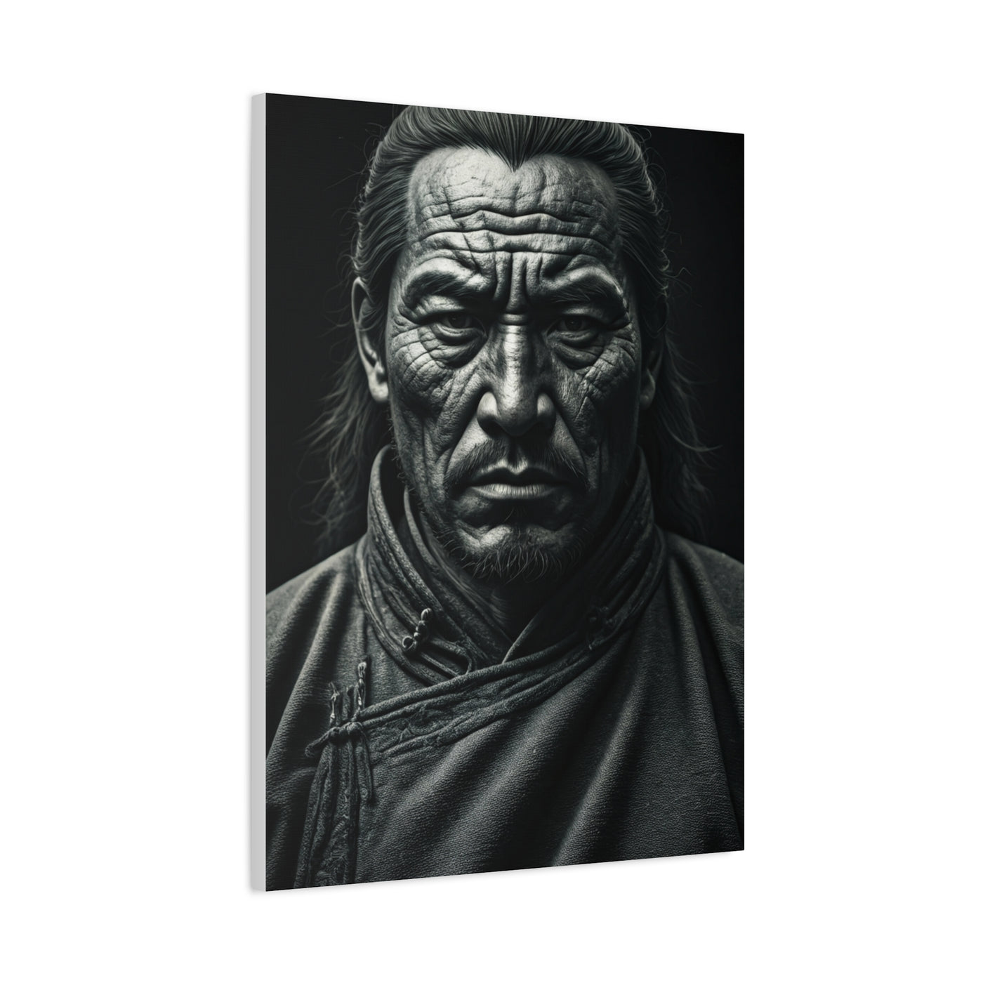 Face of Time Black & White Portrait Wall Art & Canvas Prints