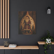 Folk Art Santa Gourd Plaque Wall Art & Canvas Print