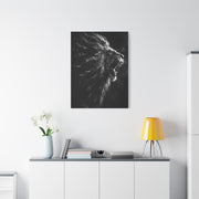 Roaring Lion Monochrome Power Wall Art & Canvas Print