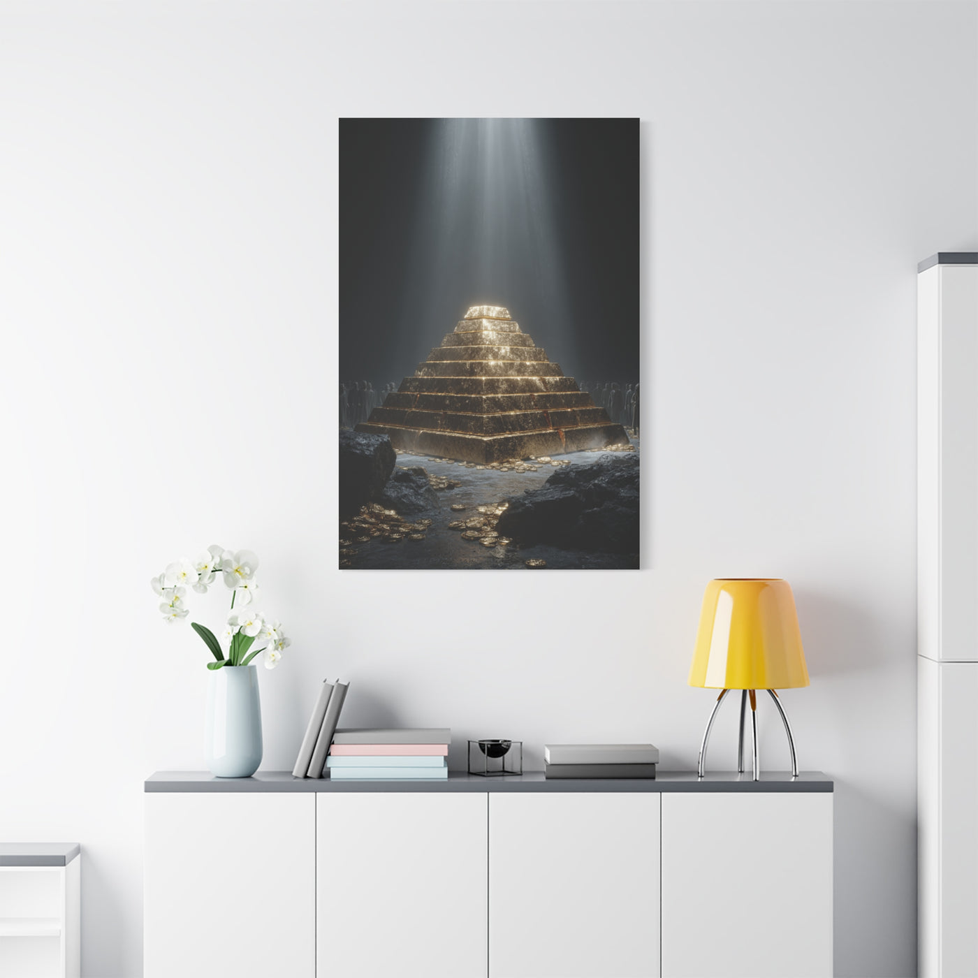 Monumental Gold Pyramid Treasury Wall Art & Canvas Print