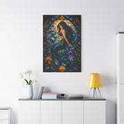 Stained Glass Ocean Siren Wall Art & Canvas Print