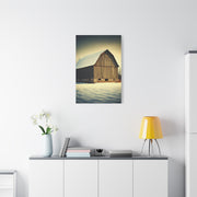 Winter Barn in Snowfield Wall Art & Canvas Prints