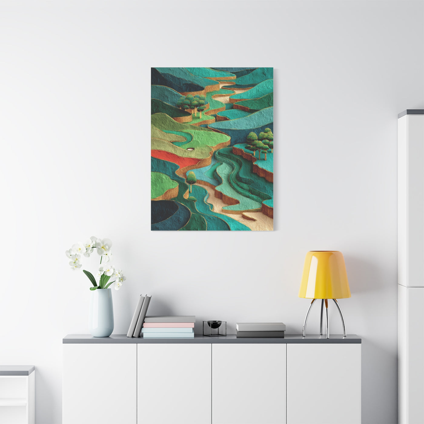 Sculpted Golf Terrain Abstract Wall Art & Canvas Print
