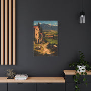 Tuscan Vineyard Farmhouse Lunch Scene Wall Art & Canvas Print