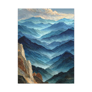 Layered Mountain Horizon Abstraction Wall Art & Canvas Print