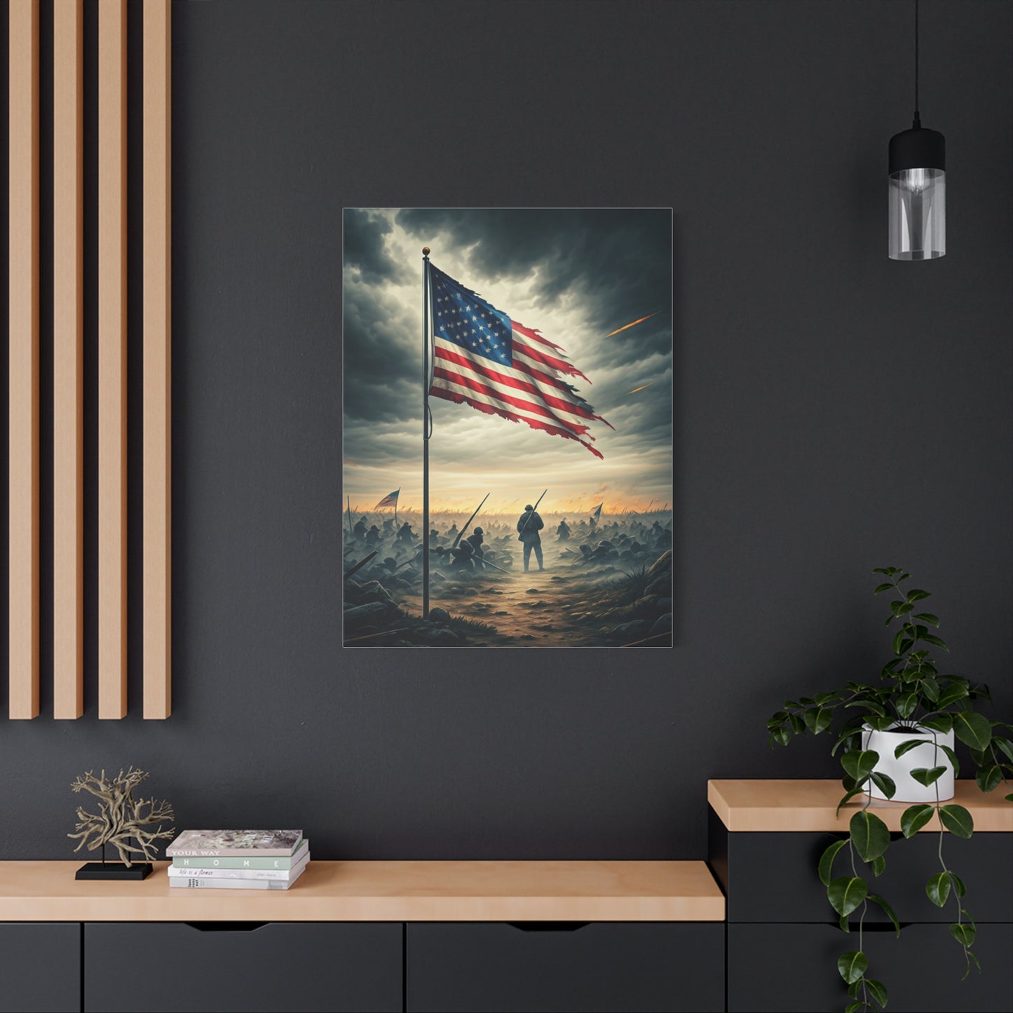 Battlefield Patriot Flag Tribute Wall Art & Canvas Prints