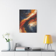 Navy and Terracotta Motion Abstract Wall Art & Canvas Print