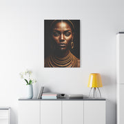 Golden Tribal Goddess Portrait Wall Art & Canvas Prints