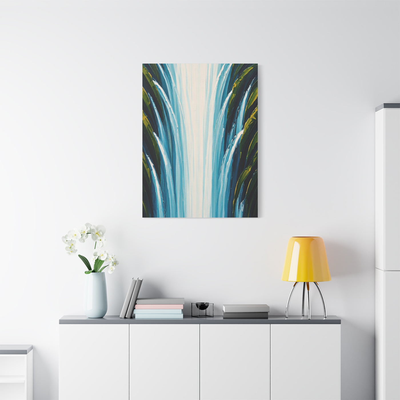 Vertical Cascade Flow Abstract Wall Art & Canvas Prints