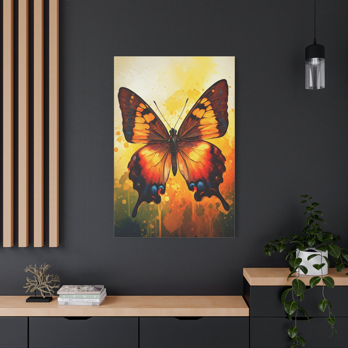 Watercolor Splash Butterfly Wall Art & Canvas Prints