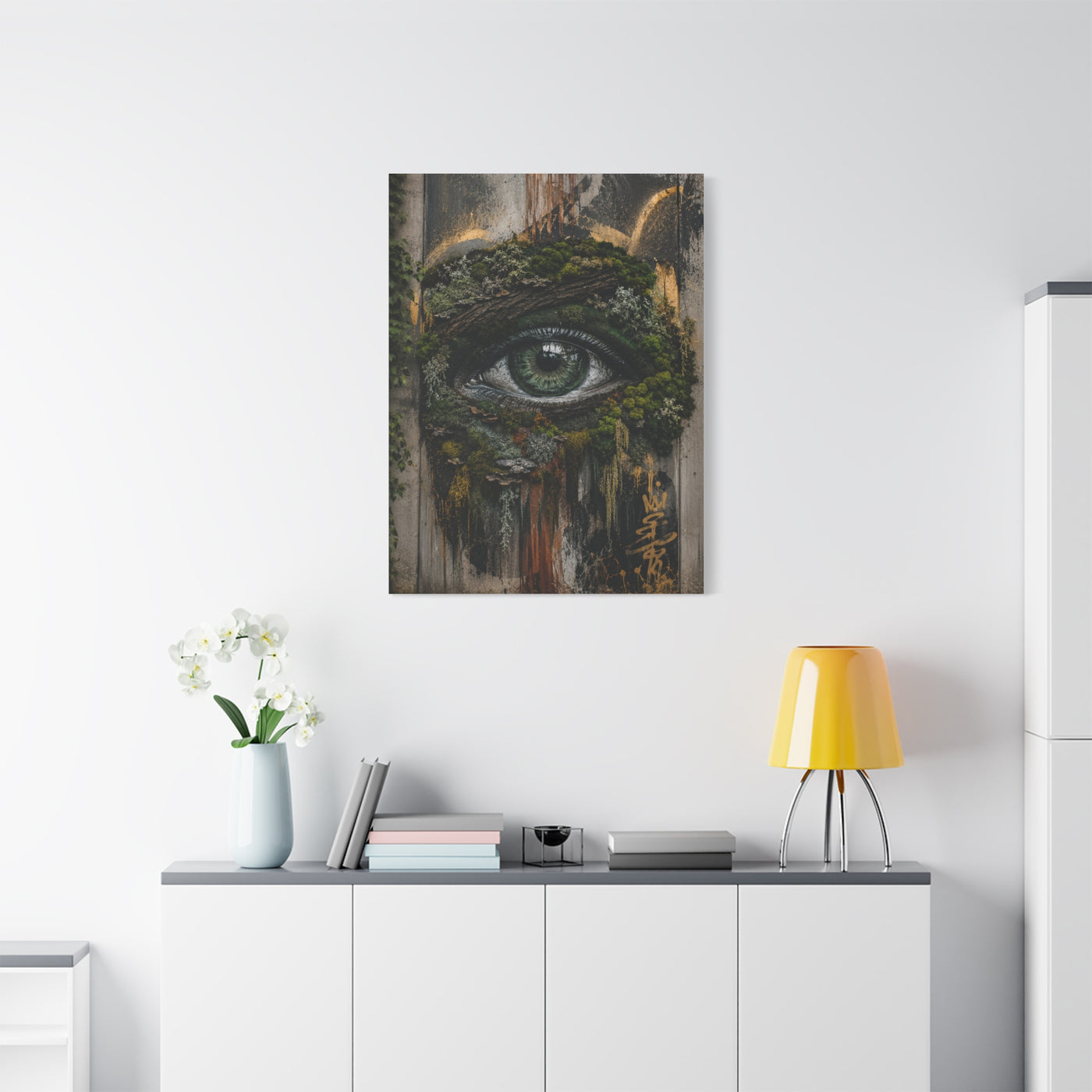 Living Nature Eye Graffiti Street Wall Art & Canvas Print
