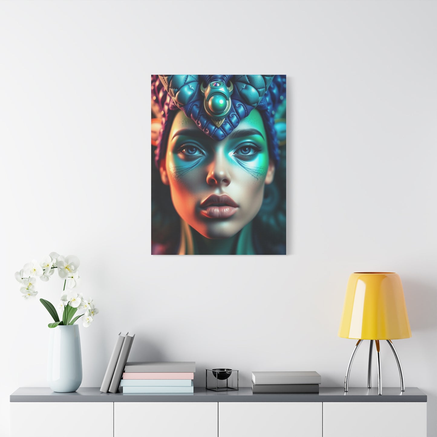 Supreme Collection Blue & Green Art Wall Art & Canvas Print
