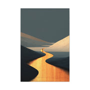 Minimal Gold Desert Horizon Wall Art & Canvas Print