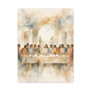 Soft Watercolor Last Supper Composition Wall Art & Canvas Print