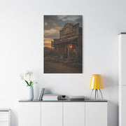 Old Town Western Saloon Exterior Scene Wall Art & Canvas Print