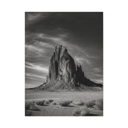 Desert Monolith Black and White Southwest Wall Art & Canvas Print