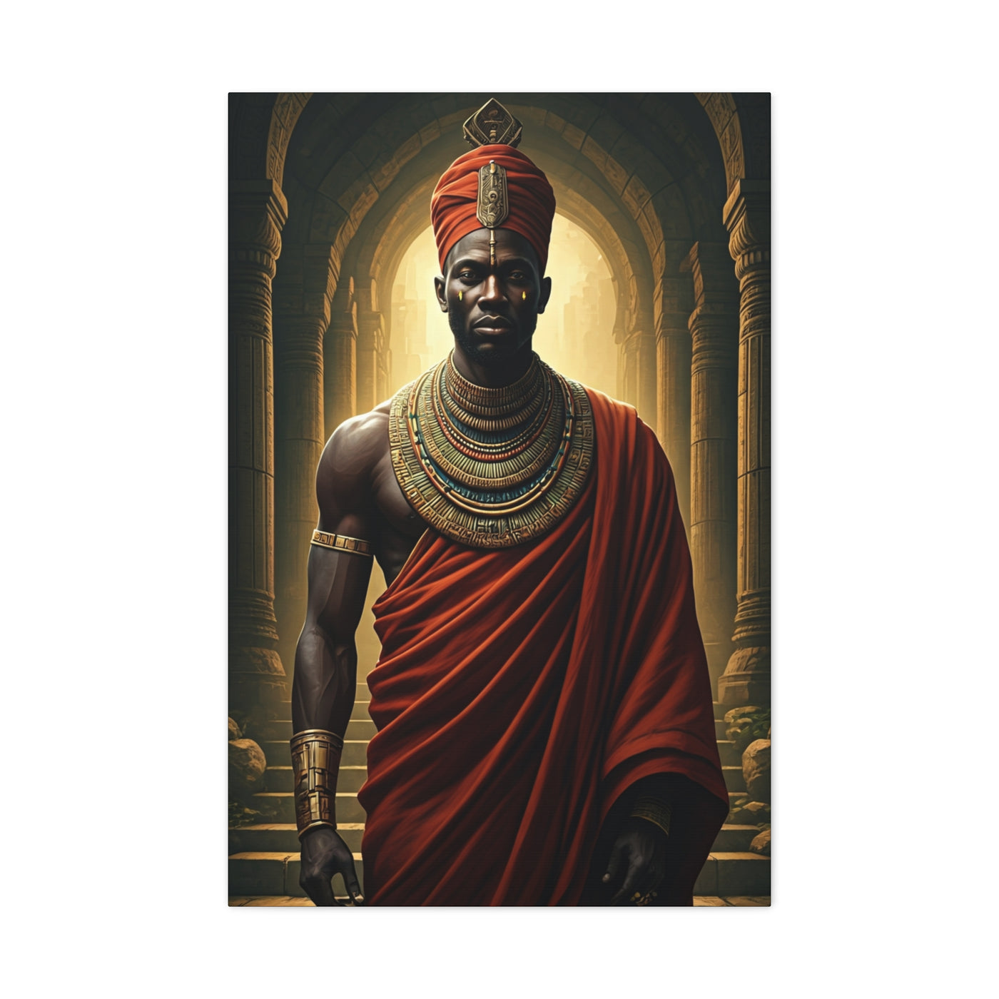 Royal Elder in Crimson Robe Wall Art & Canvas Prints
