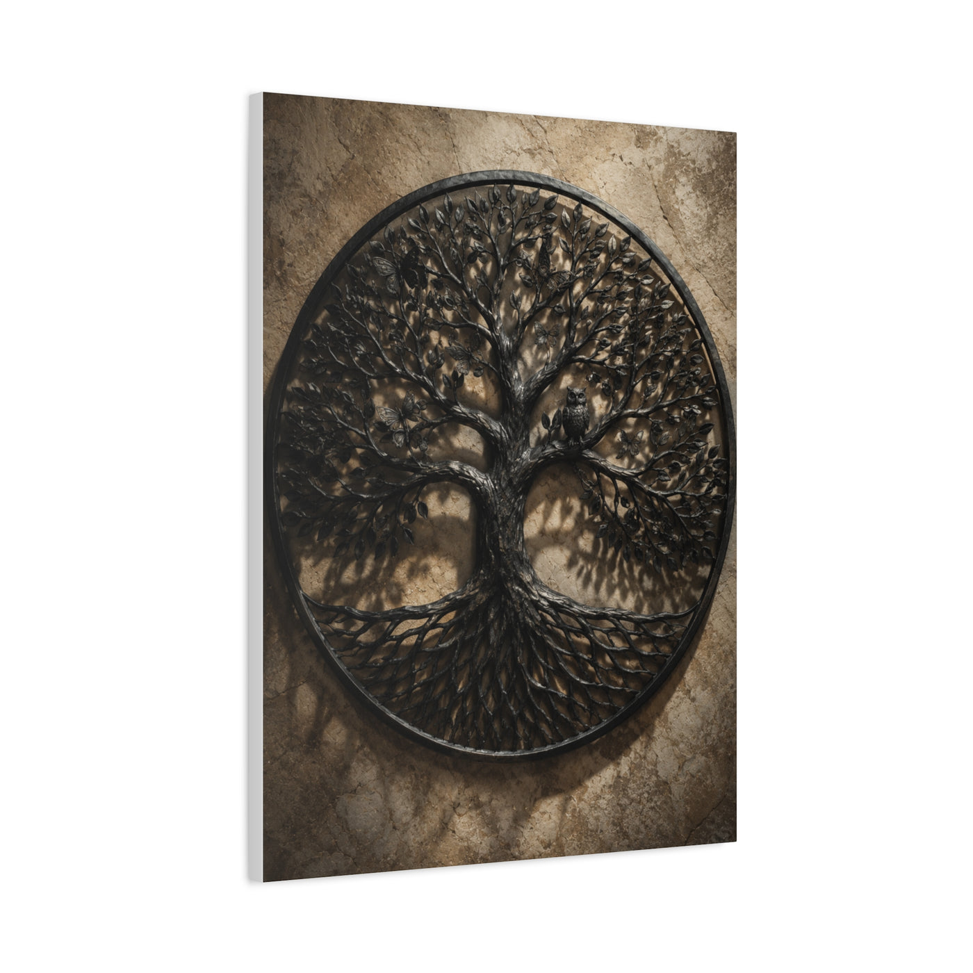 Metal Tree of Life Sculptural Relief Trees Wall Art & Canvas Print