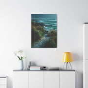 Green Coastal Dune Path Serenity Wall Art & Canvas Print