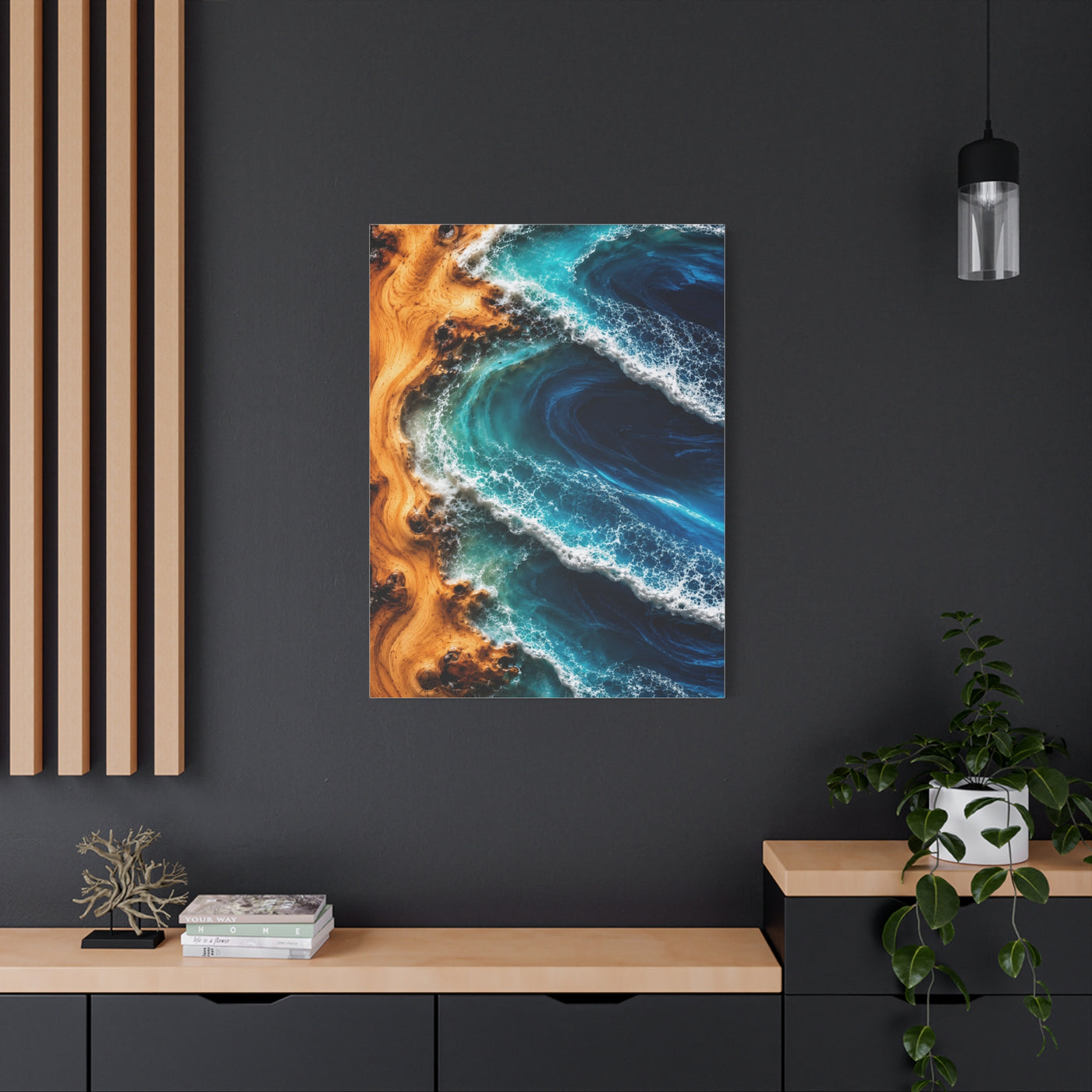 Resin Shoreline Aerial Ocean Art Wall Art & Canvas Print